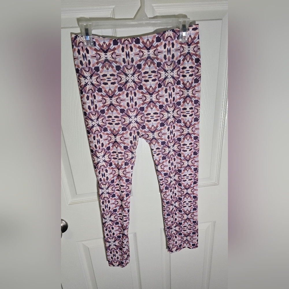 Series 8 Fitness Womens Athleisure Stretchy Geometric Print Leggings XL